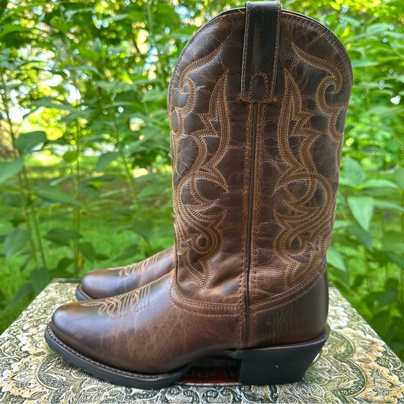 Laredo Cowboy Boots Women's Size 8M Maddie Round Toe Cowboy Boots Western - Picture 11 of 16
